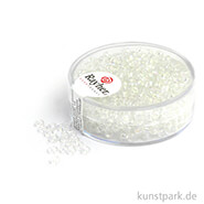 Rocailles transparent gelüstert - 2,6 mm - 17 g Dose | Silber