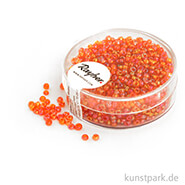 Rocailles transparent gelüstert - 2 mm - 17 g Dose | Orange
