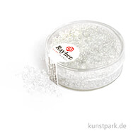 Rocailles transparent gelüstert - 2 mm - 17 g Dose | Silber