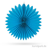 Rosetten aus Papier 40 cm | Azurblau