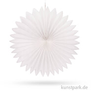 Rosetten aus Papier 40 cm | Weiß
