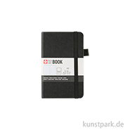 Sakura Notizbuch, Liniert, Schwarz 9 x 14 cm