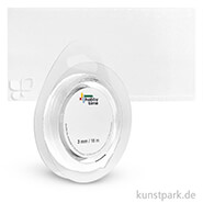 Satinband - 3 mm Breite - 10 m Länge Einzelfarbe | Weiß