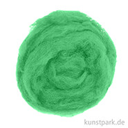 Schafwolle zum Nassfilzen 100 % Natur, 50 g Einzelfarbe | Hellgrün