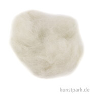 Schafwolle zum Trockenfilzen, 30 g Einzelfarbe | Ecrue