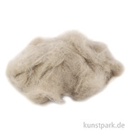 Schafwolle zum Trockenfilzen, 30 g Einzelfarbe | Natur