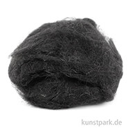 Schafwolle zum Trockenfilzen, 30 g Einzelfarbe | Schwarz