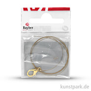 Schmuckdraht-Collier mit Zubehör - 50 cm Länge Gold