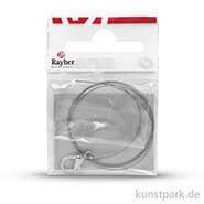 Schmuckdraht-Collier mit Zubehör - 50 cm Länge Platin