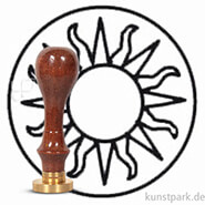 Siegel mit Holzgriff, rund 24 mm | Sonne
