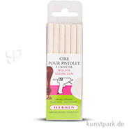 Siegellack für Wachspistole, 6 Stück Set | Extraweiß