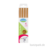 Siegelwachs Stangen, 12 mm Durchmesser, 4 Stück Gold