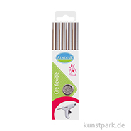 Siegelwachs Stangen, 12 mm Durchmesser, 4 Stück Silber