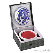Signierfarbe rot in Porzellanschale mit Deckel, 30 g 