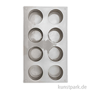 Silikonform - 8 Kreise, Rund, 29 x 17 x 3,8 cm 