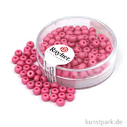 Silk-Bead Glas Rocailles - 4 mm - 120 Stück Dose | Fuchsia