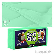 Soft Clay - weiche, geschmeidige Knetmasse - 500 g Einzelfarbe | Neon-Grün