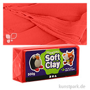 Soft Clay - weiche, geschmeidige Knetmasse - 500 g Einzelfarbe | Rot