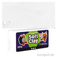 Soft Clay - weiche, geschmeidige Knetmasse - 500 g Einzelfarbe | Weiß