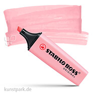 STABILO BOSS Pastell Textmarker Einzelstift | Rosiges Rouge