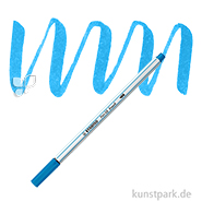 STABILO Pen 68 brush Einzelfarben Filzstift | Hellblau