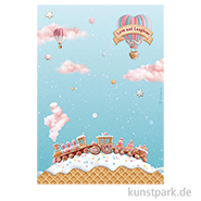 Stamperia Reispapier - Candy Christmas Train, DIN A4 