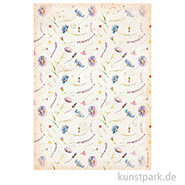 Stamperia Reispapier - Create Happiness Welcome Home Flowers, DIN A4 