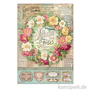 Stamperia Reispapier - Rose Parfum Album de Roses, DIN A4 