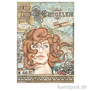Stamperia Reispapier - Sir Vagabond Aviator Lady, DIN A4 