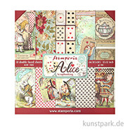 Stamperia Scrapbooking Pad - Alice, 30,5 x 30,5 cm, 10 Blätter 