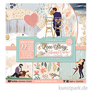 Stamperia Scrapbooking Pad - Love Story, 30,5 x 30,5 cm, 22 Blatt 