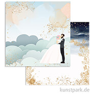 Stamperia Scrappapier - Love Story Clouds, 30,5 x 30,5 cm 