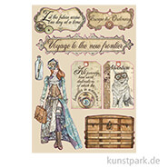 Stamperia Wooden Shapes - Lady Vagabond Labels, DIN A5 