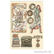 Stamperia Wooden Shapes - Lady Vagabond Lifestyle Typing Writer, A5 