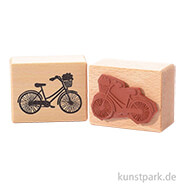 Stempel - Fahrrad mit Blumenkorb, 4 x 5 cm 