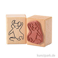 Stempel - Maus hängt an einer Strippe, 3 x 4 cm 