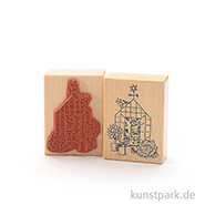 Stempel - Tina - Mädchen im Gewächshaus - 6x8 cm 