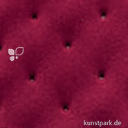 Stepp-Samtstoff Dot - 50 x 70 cm, 340g/qm Stoff | Dunkelrot