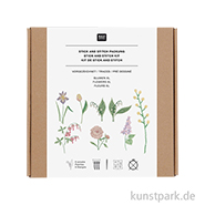 Stickset - Blumen XL, 8 Designs, Stickvorlagen + Zubehör 