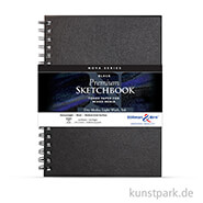 Stillman & Birn Skizzenbuch NOVA Black Spiral, 50 Blatt, 150g 