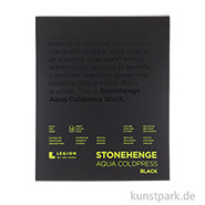 Stonehenge Aqua BLACK Textured, Aquarellblock 300g 20 x 25 cm