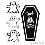 Strasssteinsticker - Geister, 14x17 cm, selbstklebend 