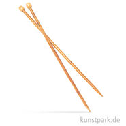 Stricknadel aus Bambus - Länge 35 cm, 1 Paar Nr. 8