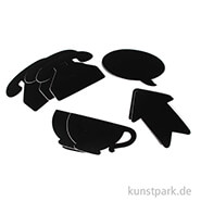 Tafelfolien-Sticker, 12 Stück im Set, sortiert 3x4 Motive 