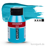 Talens AMSTERDAM Acrylfarben 1 Liter Flasche | 522 Türkisblau