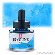 Talens ECOLINE - Flüssige Wasserfarbe 30 ml | 578 Himmelblau Zyan