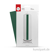 Verzierwachs 20x10 cm, 2 Stück Wachsfolie | Dunkelgrün