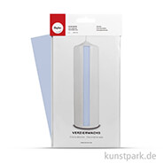 Verzierwachs 20x10 cm, 2 Stück Wachsfolie | Hellblau