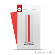 Verzierwachs 20x10 cm, 2 Stück Wachsfolie | Hellrot