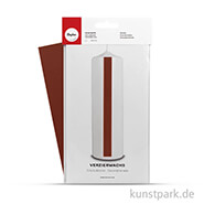 Verzierwachs 20x10 cm, 2 Stück Wachsfolie | Mittelbraun